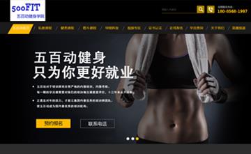 自貢黑羽網絡網頁制作案例-江蘇五百動健身學院